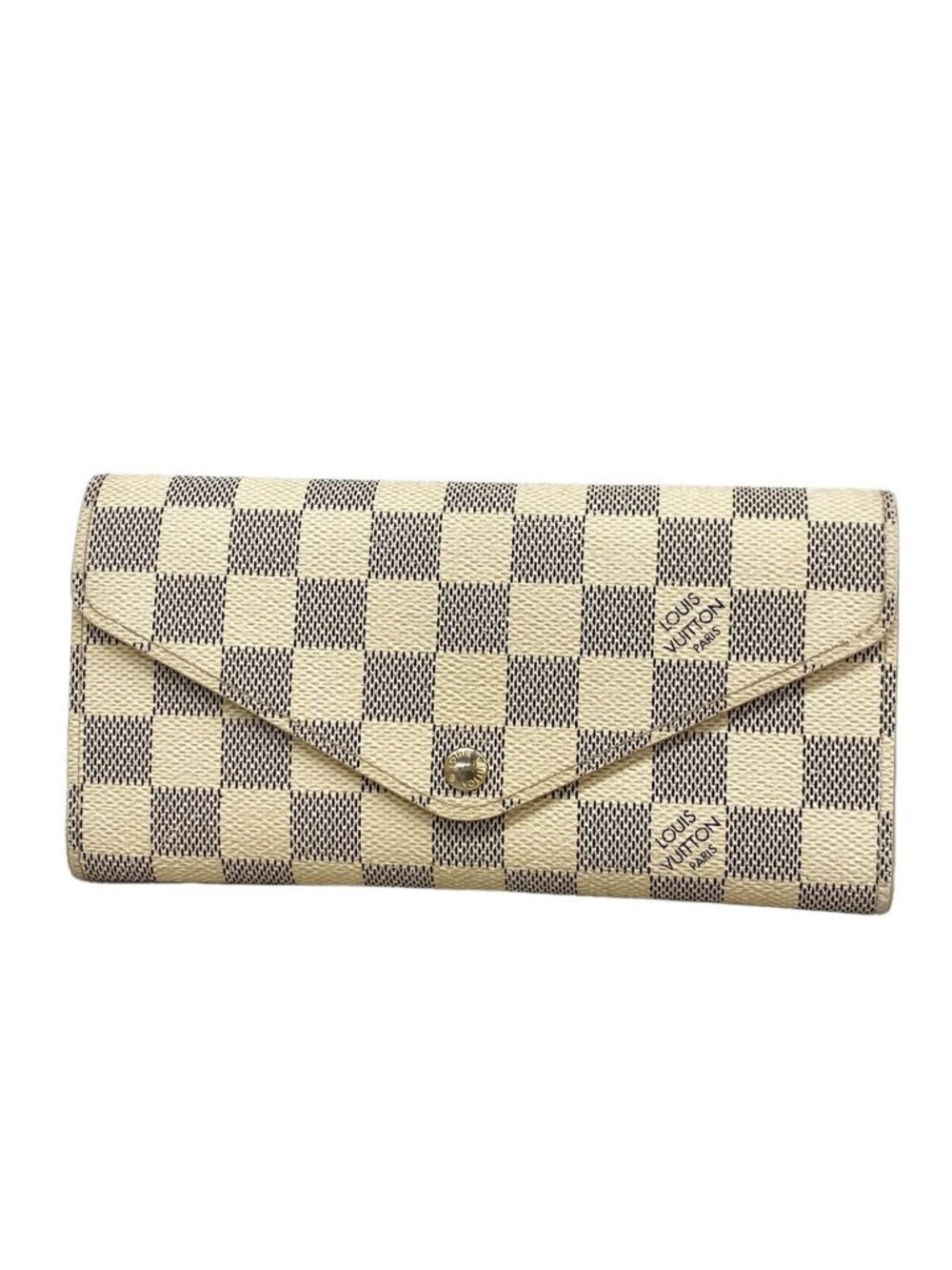 Louis Vuitton Trifold Wallet Damier Azur Portefeuille Josephine White